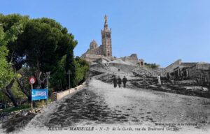 Photomontage de notre dame de la garde à Marseille alias la bonne mère