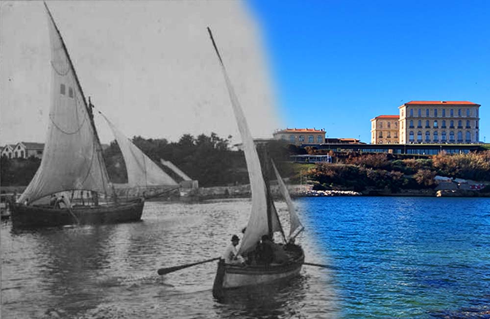 Palais du Pharo photomontage marseille avant apres vieux port