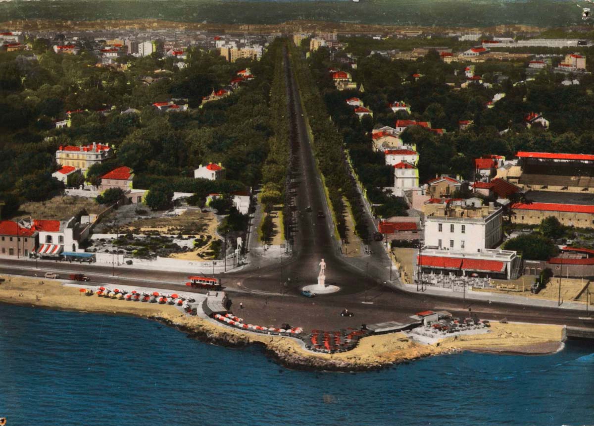 Le David plage du Prado vue aérienne marseille avant apres