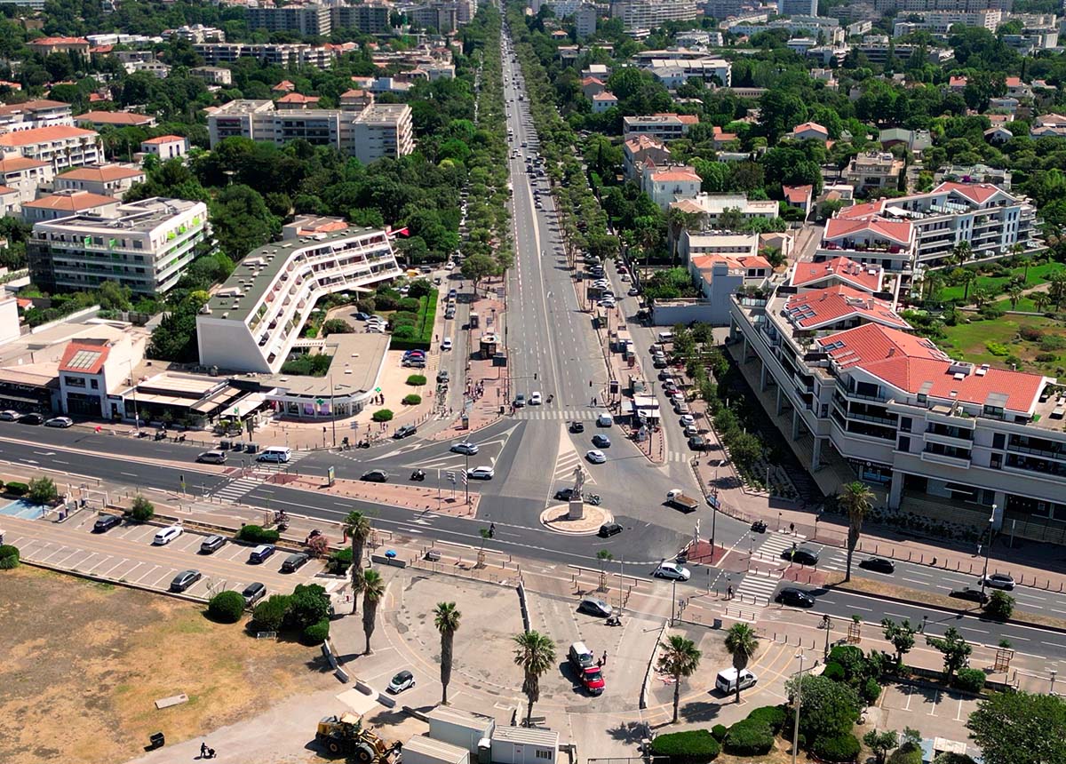 Le David plage du Prado vue aérienne marseille avant apres