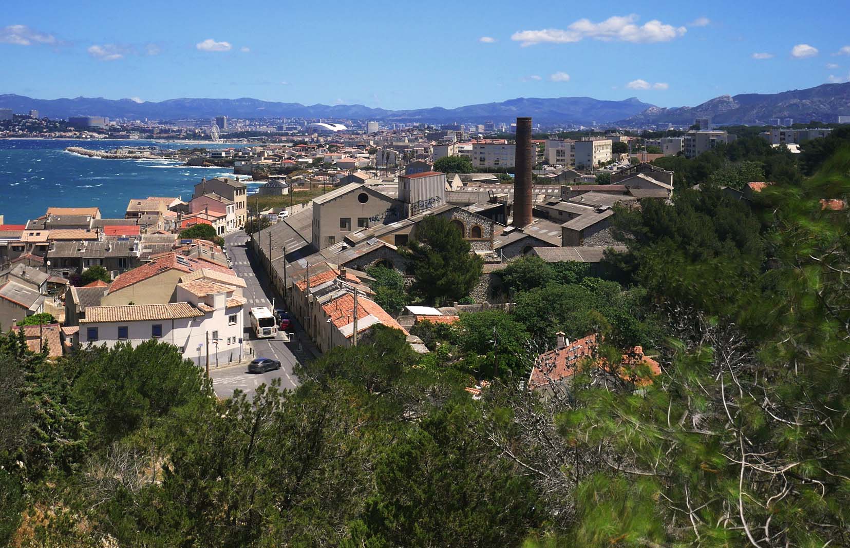 La Madrague vue générale de la verrerie marseille avant apres