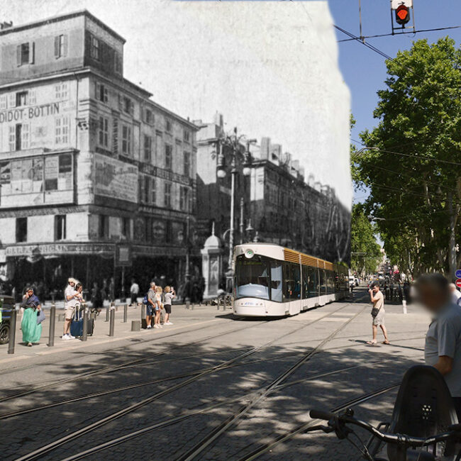Cours Belsunce marseille avant après 1900 début du siècle histoire de Marseille archives photographies anciennes