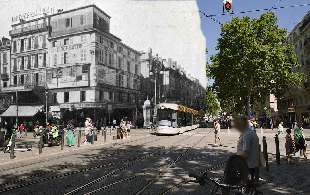 Cours Belsunce marseille avant après 1900 début du siècle histoire de Marseille archives photographies anciennes
