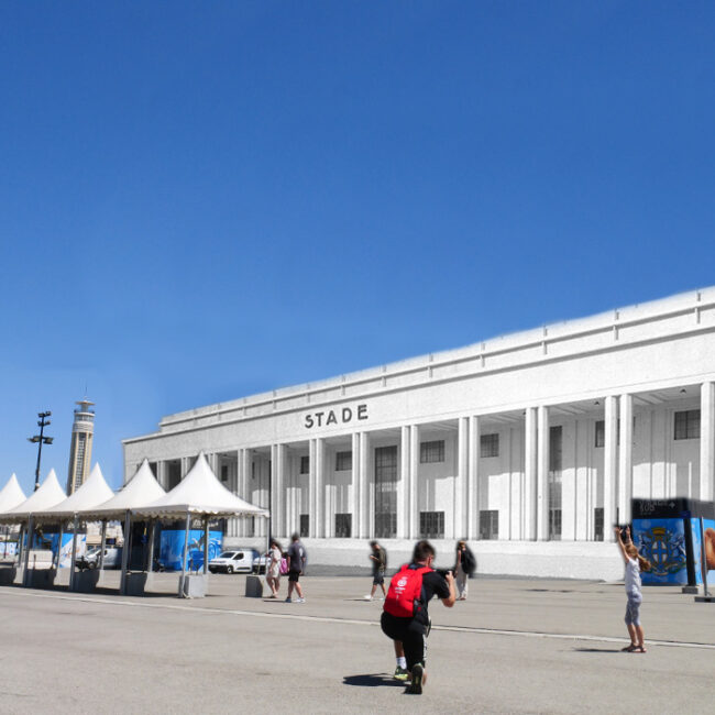 Stade Orange Vélodrome Marseille Olympique de Marseille archives avant/après juillet 1937 stade municipal OM